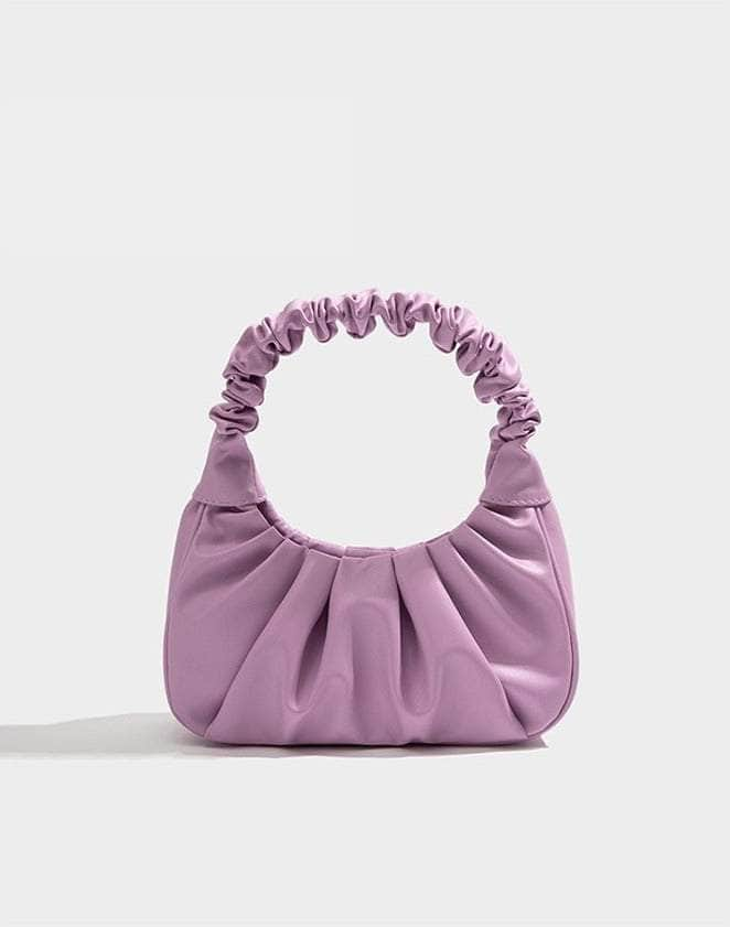 Ruched Armpit Pleated Shoulder Handbag