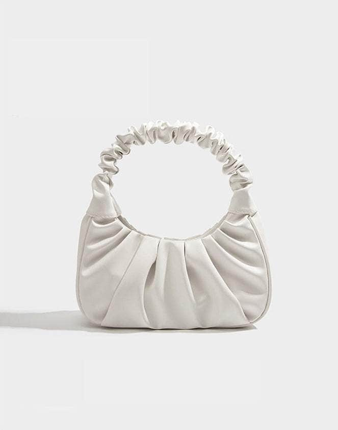 Ruched Armpit Pleated Shoulder Handbag