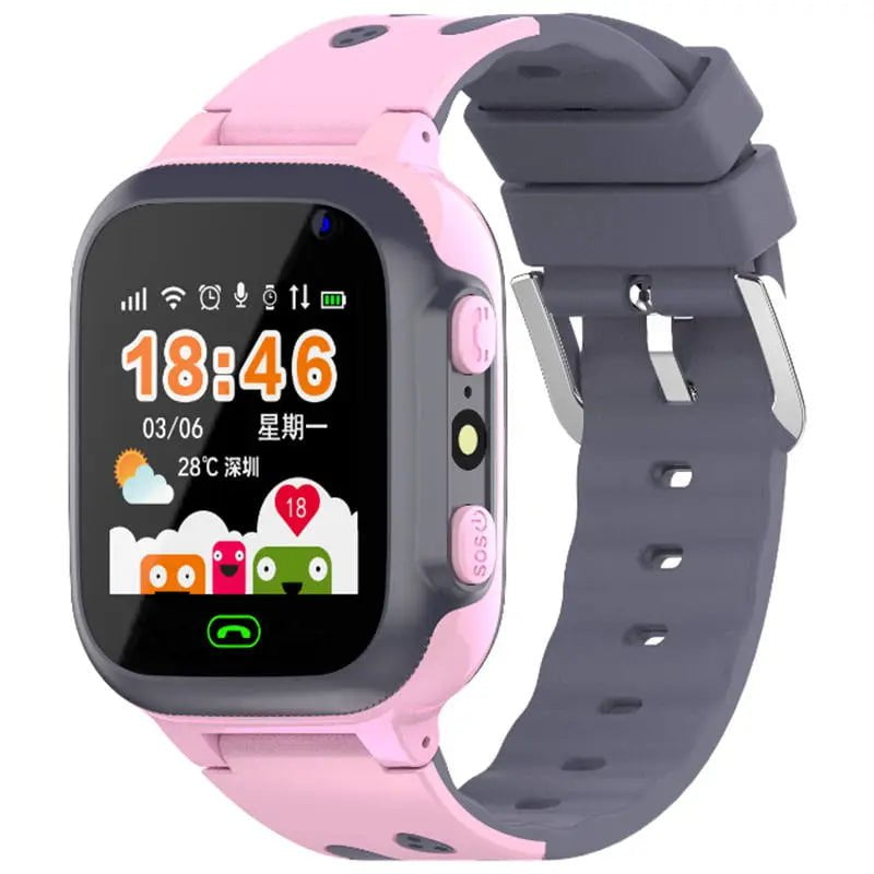 S1 Kids Smart Watch: SOS, Remote Tracker Location, Waterproof, Sports Watch for Boys and Girls, Smartwatch for Android & iOS Pink