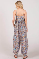 SAGE + FIG Full Size Multi Paisley Print Sleeveless Jumpsuit