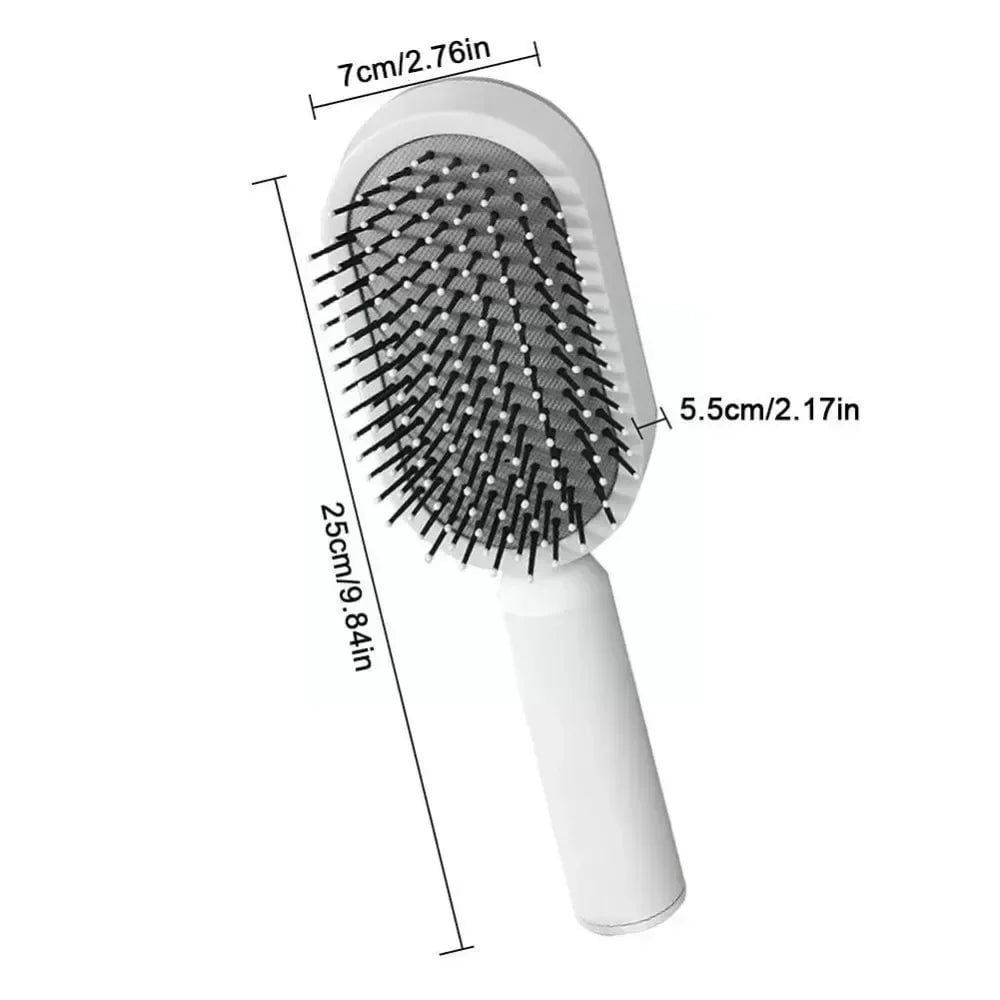 Self-Cleaning Hair Brush: 3D Air Cushion Massage Comb, Airbag Massage, One-Key Detangling, Styling Tools