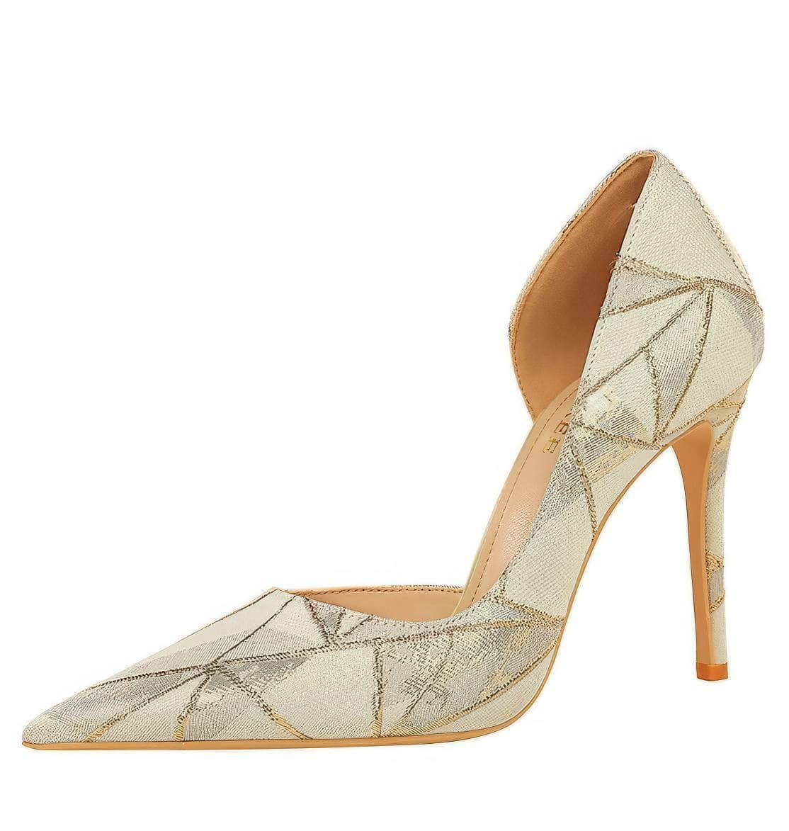 Sequin Patchwork Femme Stiletto Heels