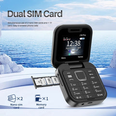 SERVO 2024 New Mini Flip Mobile Phone - FM Radio, Magic Voice, Blacklist, Speed Dial, Vibration, 2SIM Card, Small Display, Foldable Phone