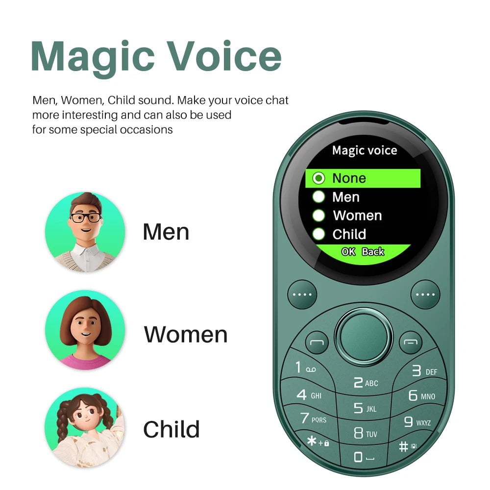 SERVO i15 Mini Mobile Phone - Metal Frame, Magic Voice