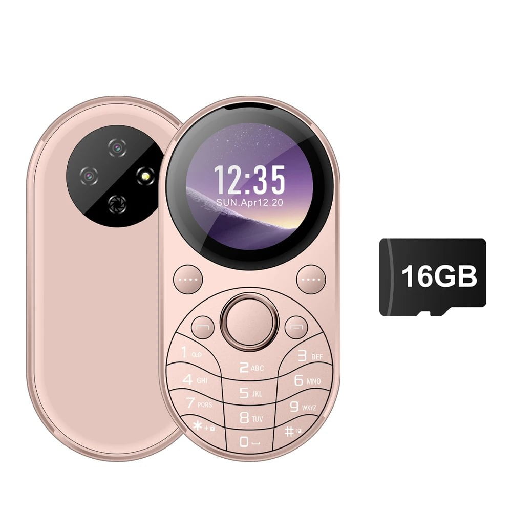 SERVO i15 Mini Mobile Phone - Metal Frame, Magic Voice Pink N16GB TF Card