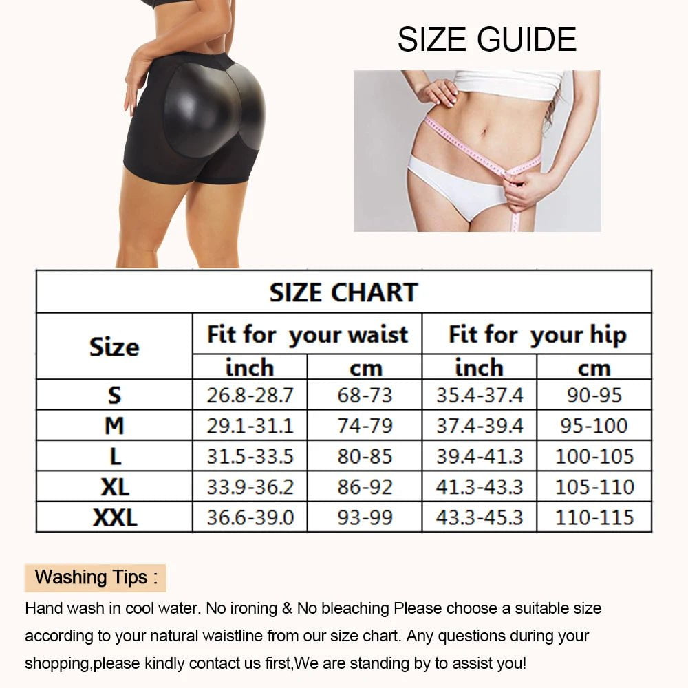 Sexy Butt Lifter Shapewear Panties - Push-Up with Hip Pads