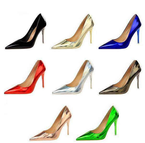 Shimmery Holographic Stiletto Pump Heels