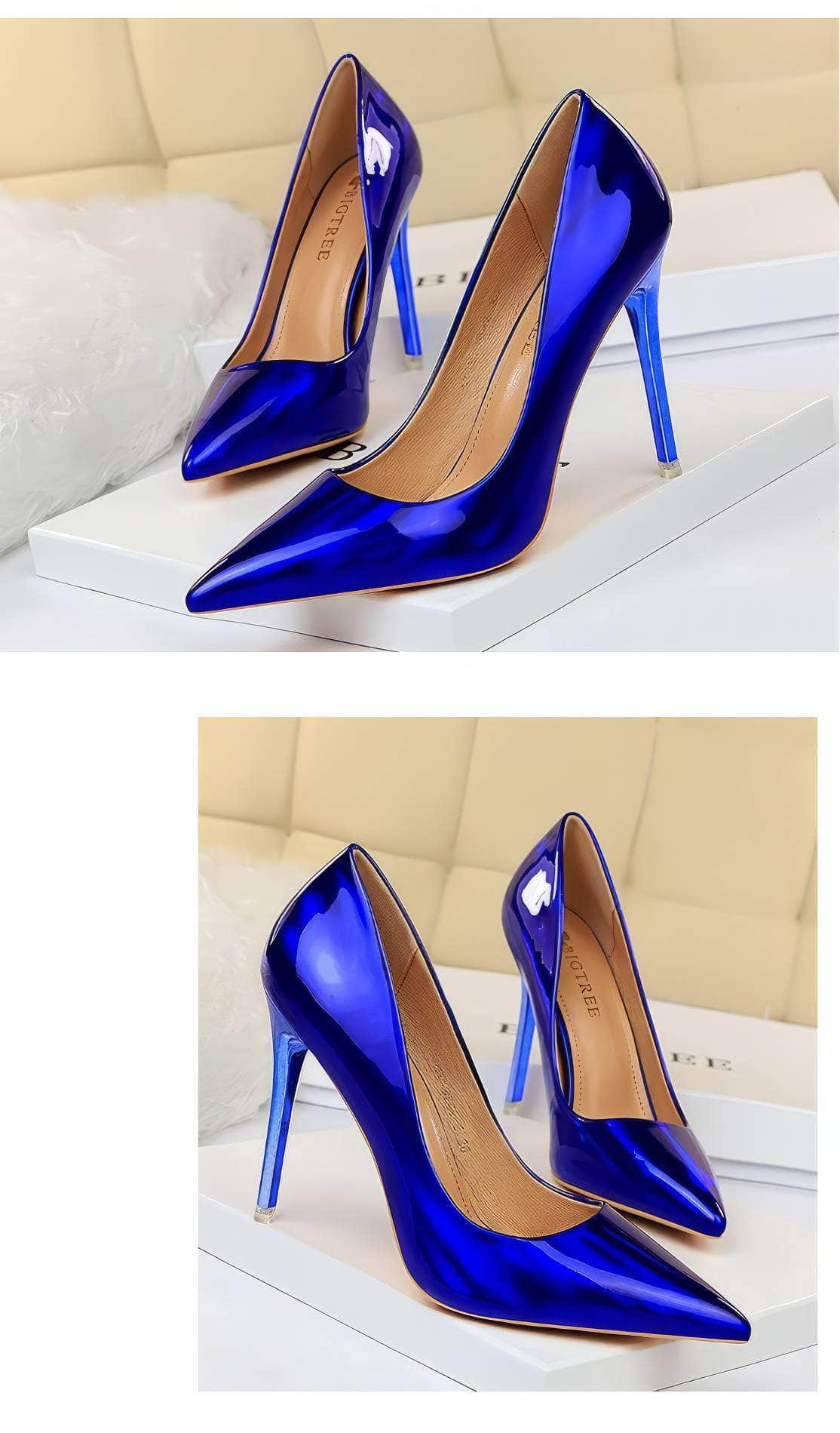 Shimmery Holographic Stiletto Pump Heels