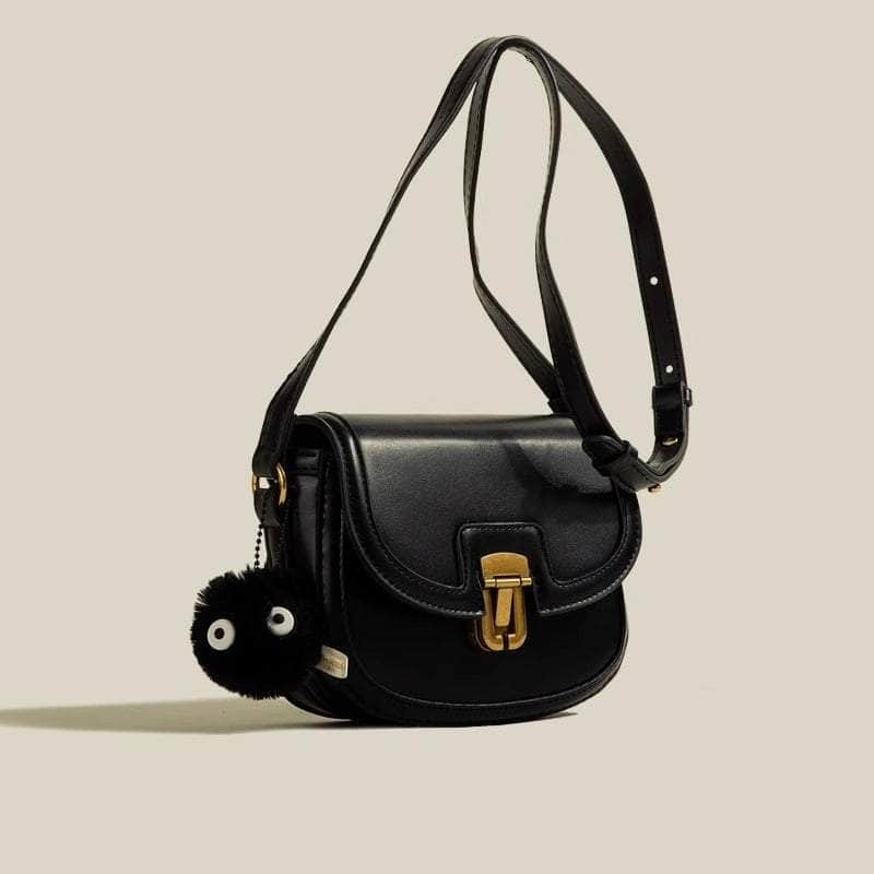 Short-Handled Mini Crossbody Bag Black