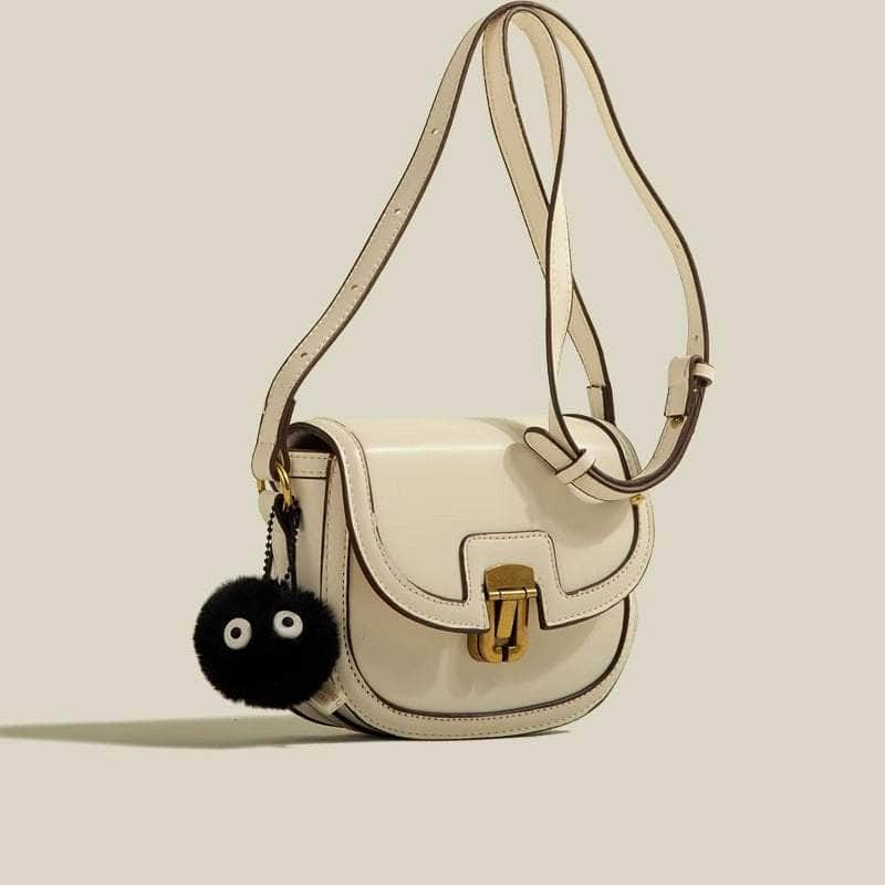 Short-Handled Mini Crossbody Bag White