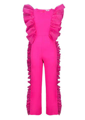 Side Ruffles Slim Fit Jumpsuit