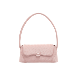 Signature Geometric Embossed Flap Baguette bag