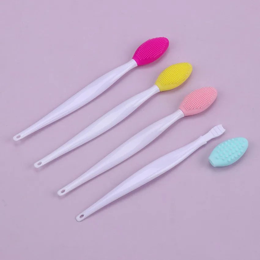 Silicone Face Brush for Beauty Skin Care - Exfoliates, Cleans Nose, and Removes Blackheads 1PC Random