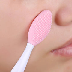 Silicone Face Brush for Beauty Skin Care - Exfoliates, Cleans Nose, and Removes Blackheads 1PC Random