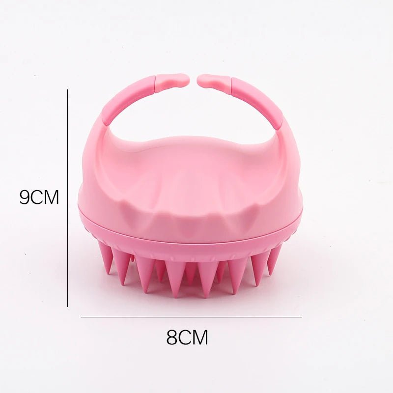 Silicone Shampoo Brush for Scalp Massage Pink 1