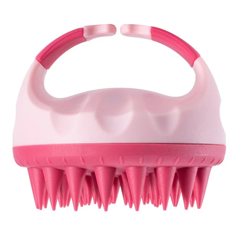 Silicone Shampoo Brush for Scalp Massage Pink