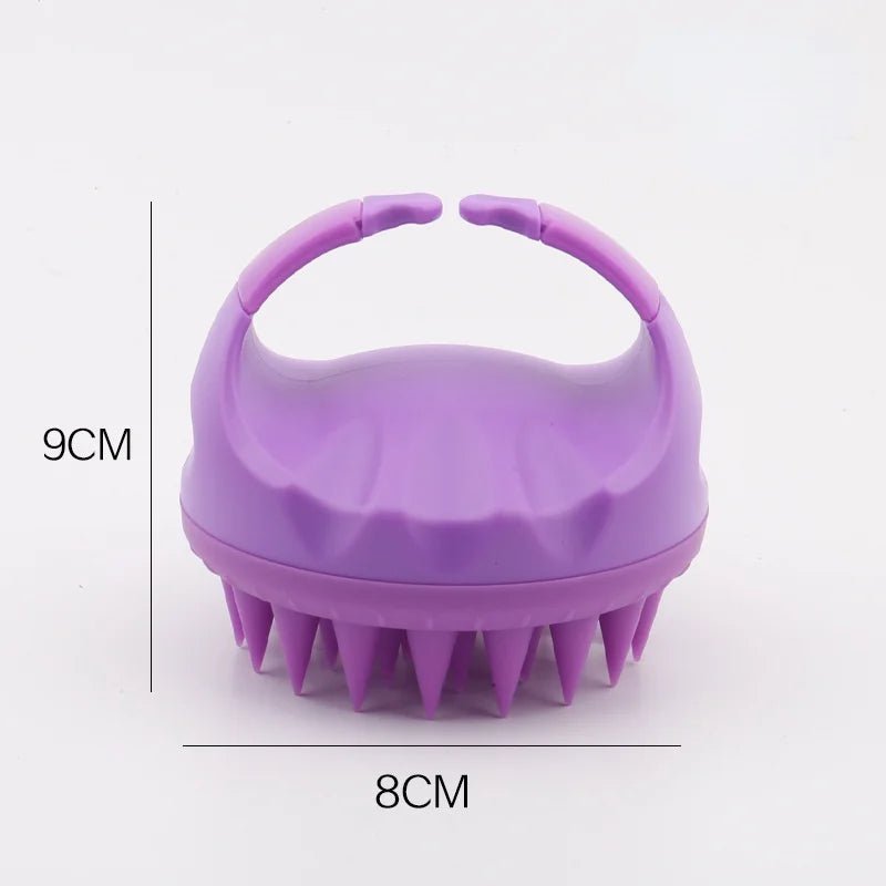 Silicone Shampoo Brush for Scalp Massage Purple 1