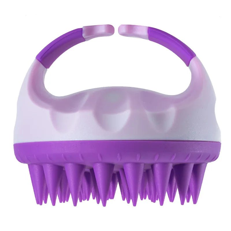 Silicone Shampoo Brush for Scalp Massage Purple