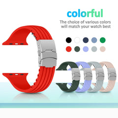 Silicone Strap for Apple Watch Band - Compatible with iWatch Series Ultra/8/7/3/4/5/6/SE, Various Sizes (41mm, 44mm, 45mm, 49mm, 40mm)