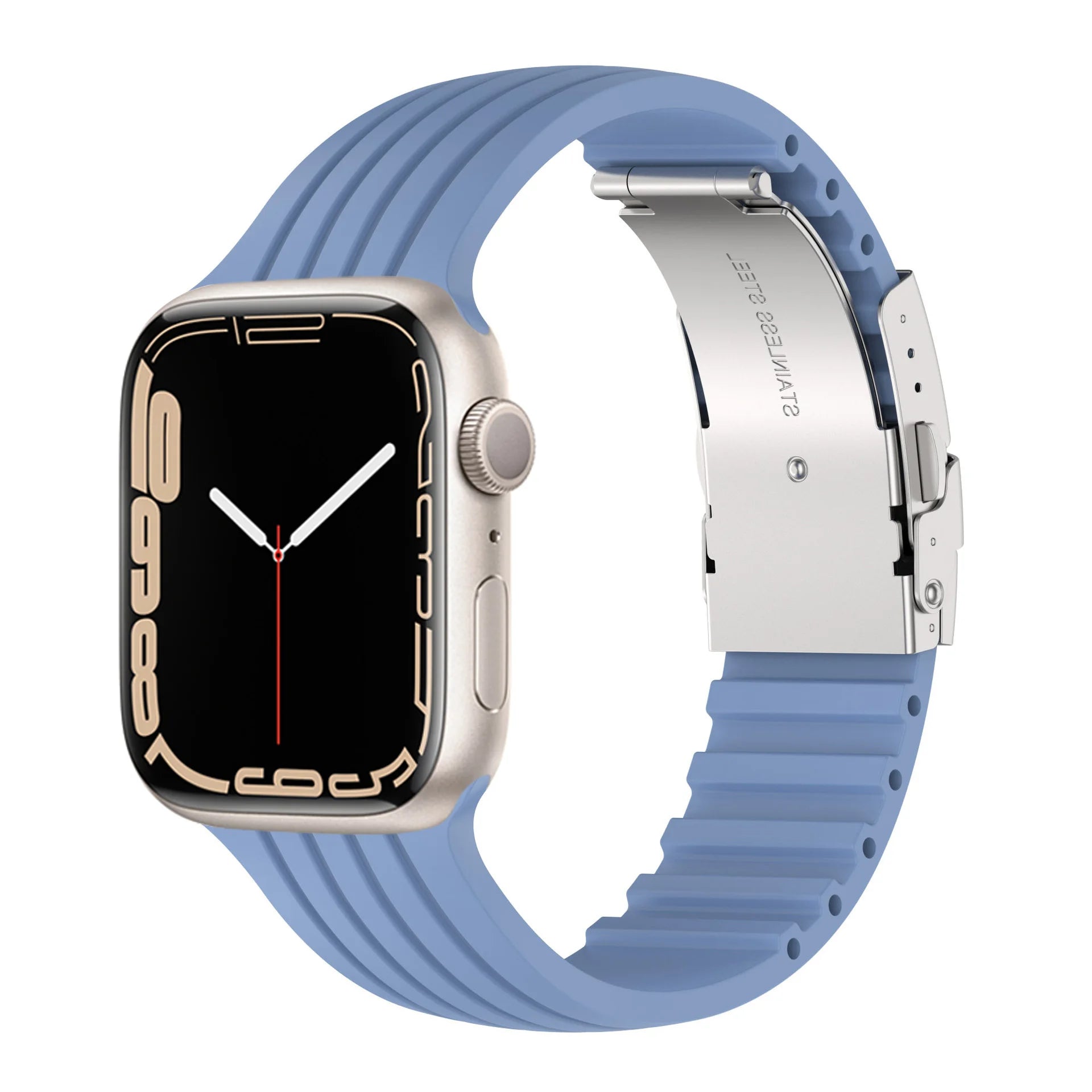 Silicone Strap for Apple Watch Band - Compatible with iWatch Series Ultra/8/7/3/4/5/6/SE, Various Sizes (41mm, 44mm, 45mm, 49mm, 40mm) blue / 38mm 40mm or 41mm