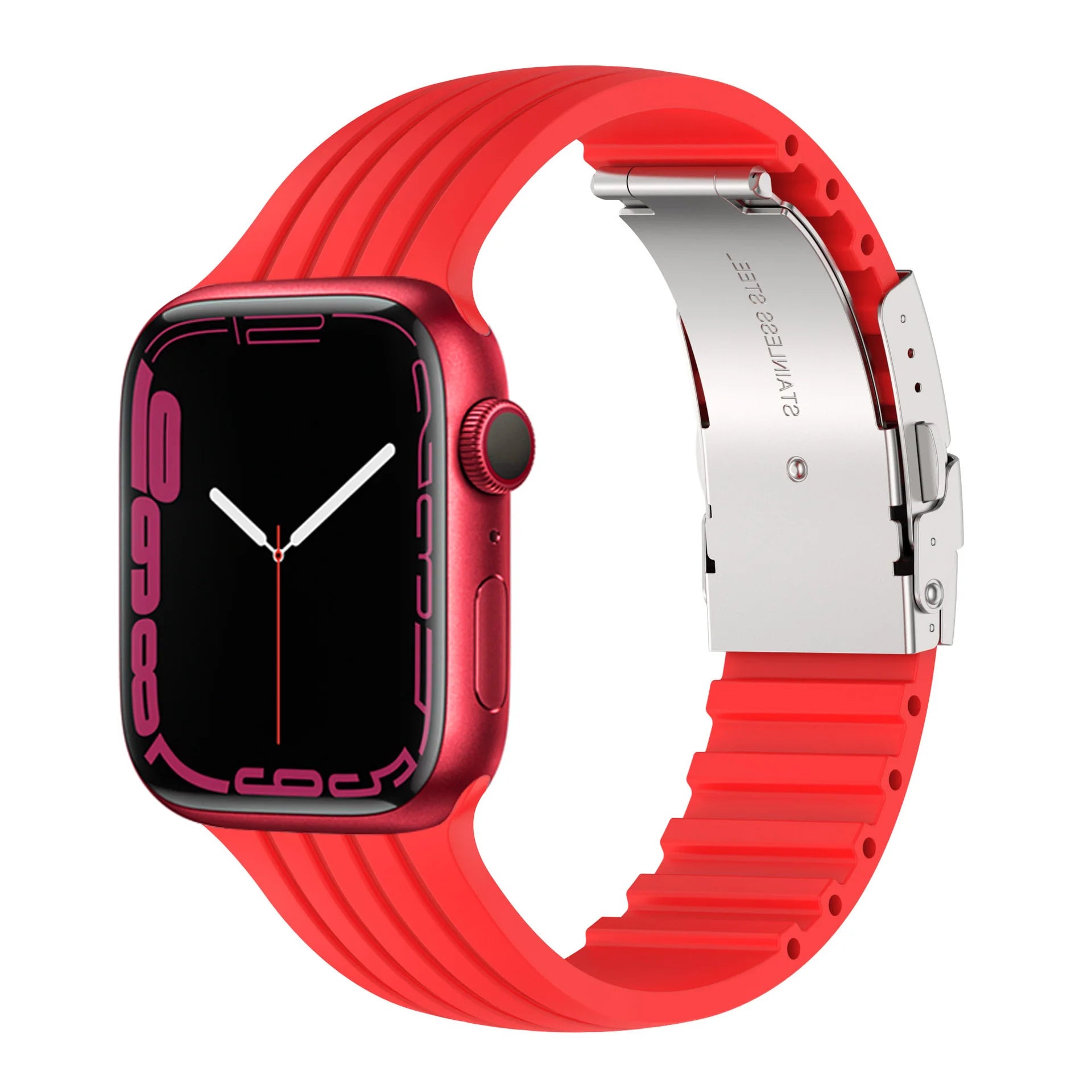 Silicone Strap for Apple Watch Band - Compatible with iWatch Series Ultra/8/7/3/4/5/6/SE, Various Sizes (41mm, 44mm, 45mm, 49mm, 40mm) Red / 42mm 44mm 45mm 49mm