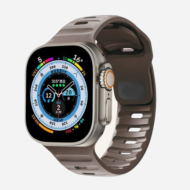 Silicone Strap for Apple Watch - Ultra 2, Compatible with iWatch 8/7/6/5/SE/4, Various Sizes coffee / 38 40 41mm