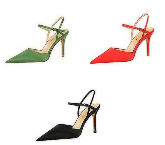 Silk Satin Pointy Toes Strappy Sandal Heels