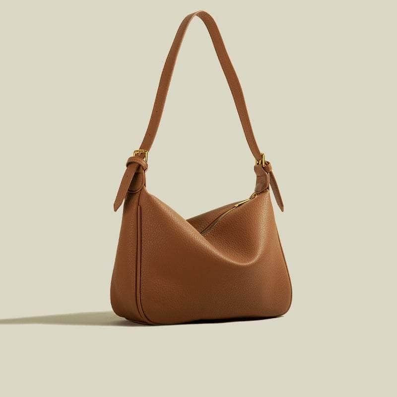 Simple Hobo Shoulder Handbag Caramel