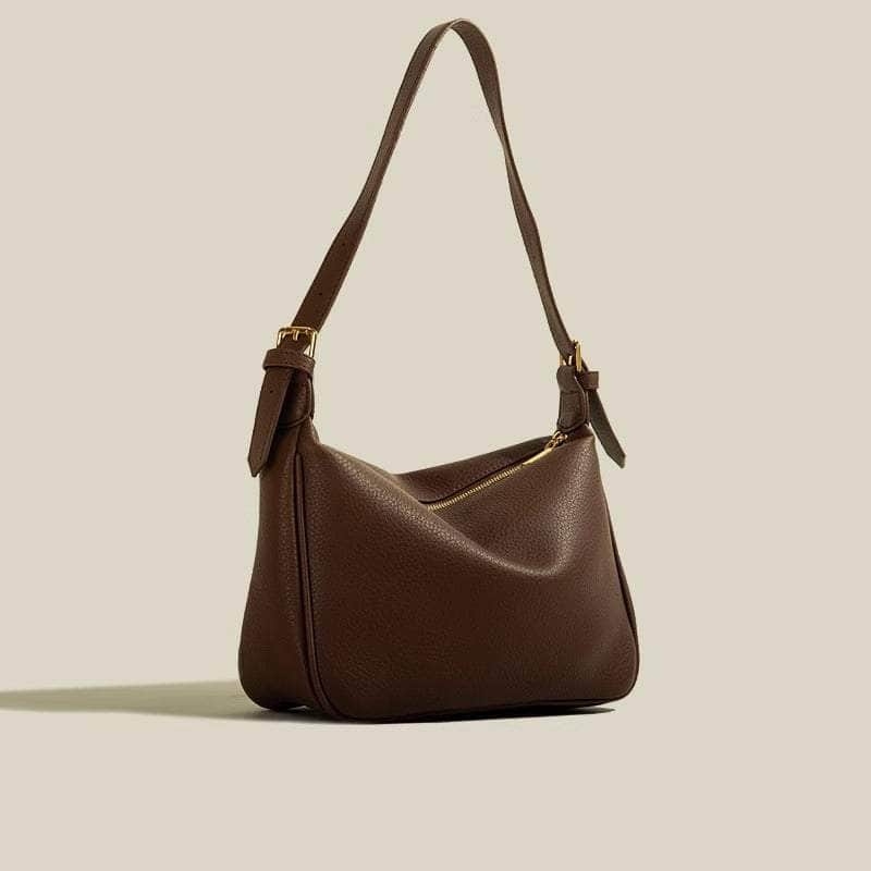 Simple Hobo Shoulder Handbag Coffee