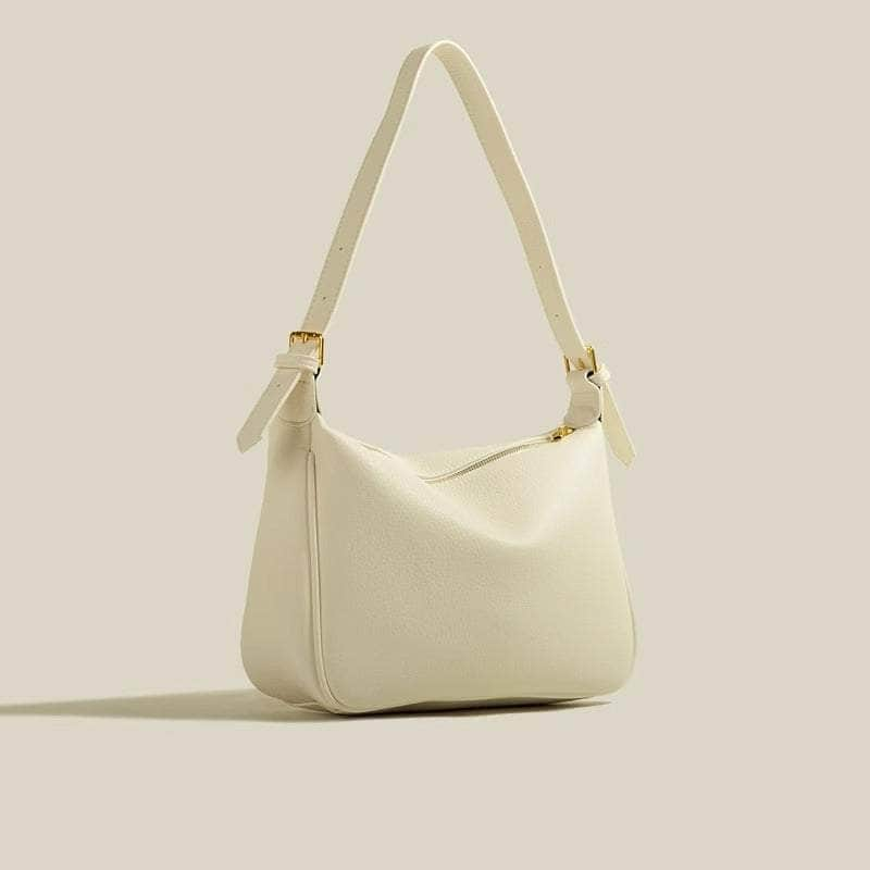 Simple Hobo Shoulder Handbag White