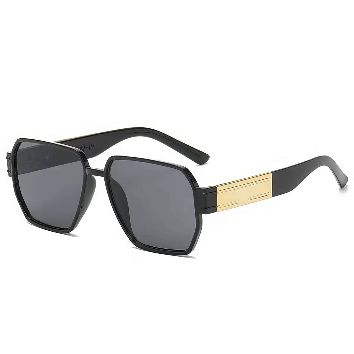 Simple Square Oversized Sunglasses Black/Gray / Resin