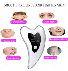 Skin Scraping Facial Massage Tools: Lifting, Tightening, Anti-Wrinkle, Double Chin Removal - Electric Face Massager