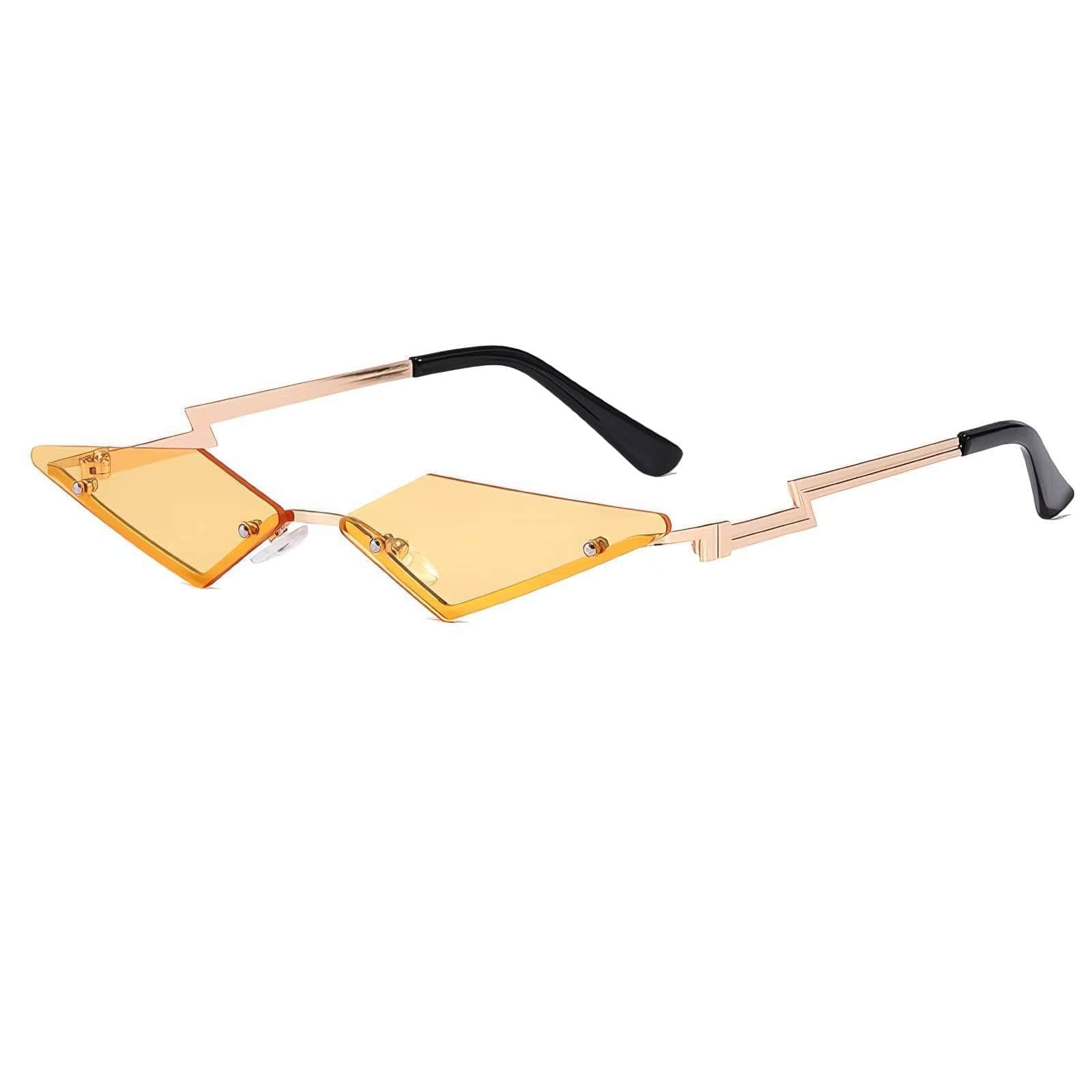 Sleek Cat Eye Sunglasses Yellow/Gold / Resin