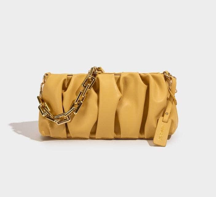 Sleek Chain-Embellished Shoulder Bag