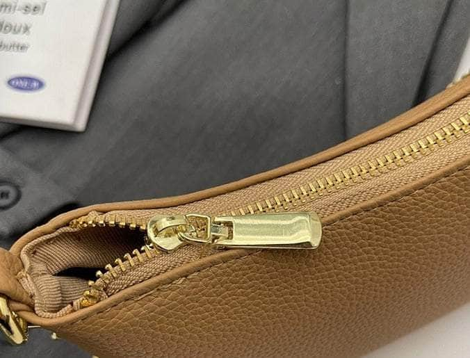 Sleek Chain Strap Leather Purse