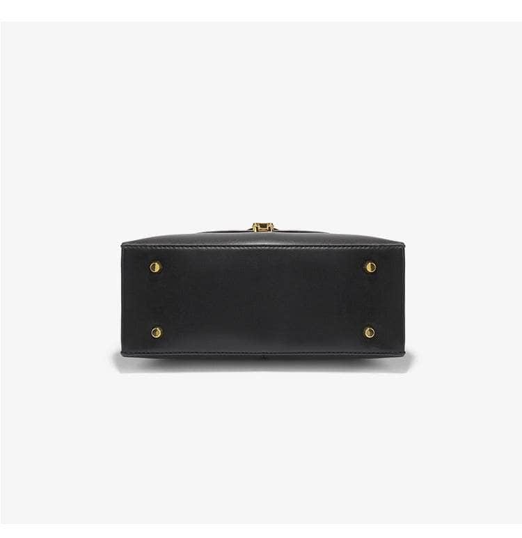 Sleek Flap Square Leather Purse