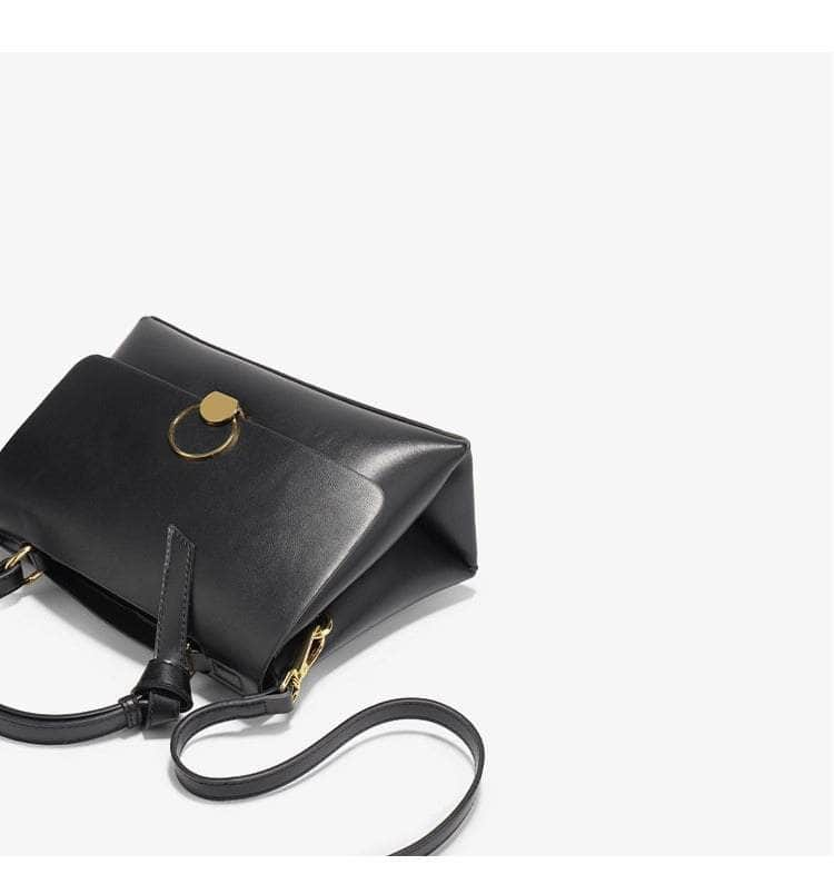 Sleek Flap Square Leather Purse