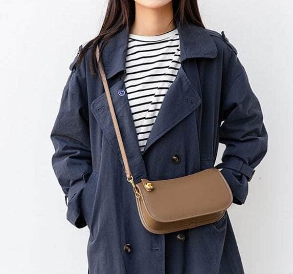 Sleek Hobo Leather Crossbody Bag