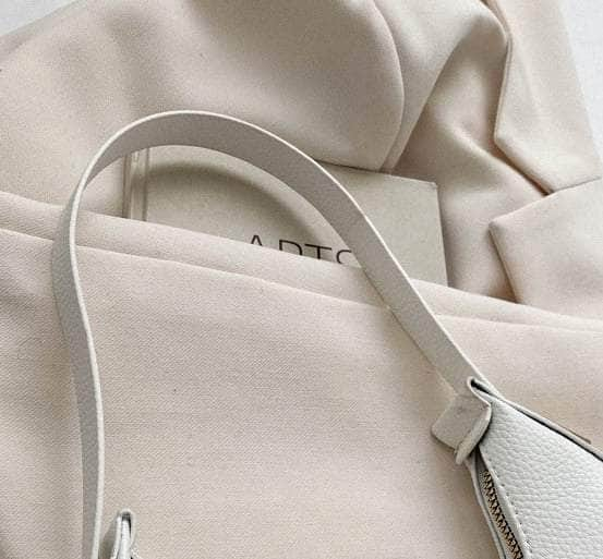 Sleek Leather Crescent Underarm Bag