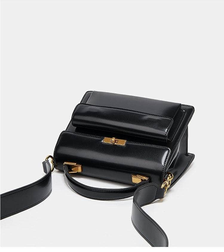 Sleek Leather Satchel Purse