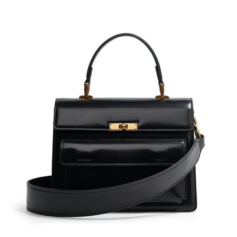 Sleek Leather Satchel Purse