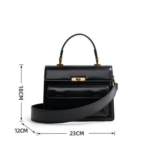 Sleek Leather Satchel Purse