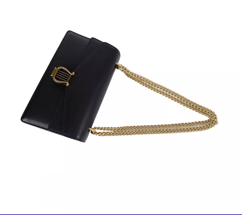 Sleek Metal Decor Flap Chain Leather Bag