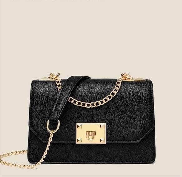 Sleek Mini Leather Bag Black