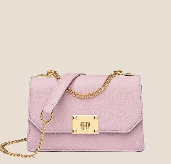 Sleek Mini Leather Bag Lavender