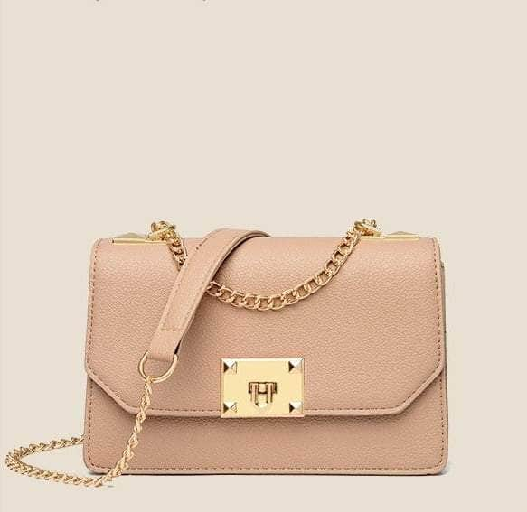 Sleek Mini Leather Bag Tan