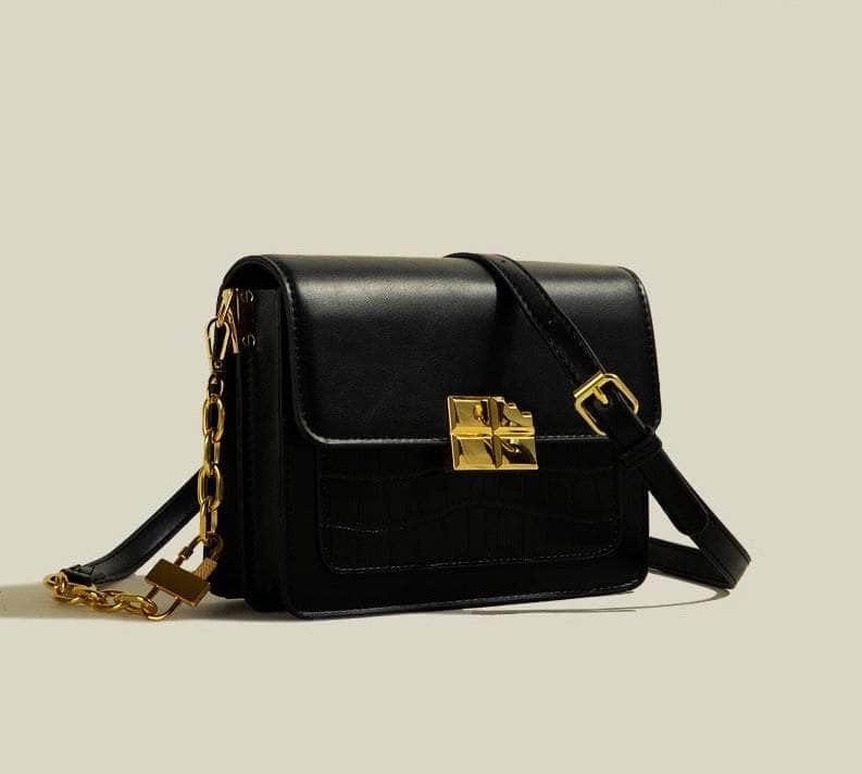 Sleek One-Shoulder Crossbody Bag Black