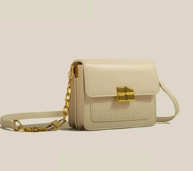 Sleek One-Shoulder Crossbody Bag Ivory