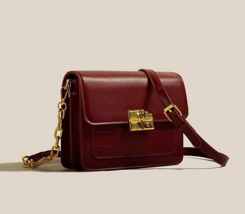 Sleek One-Shoulder Crossbody Bag Red