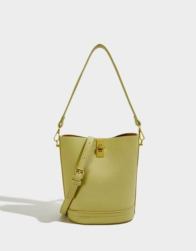 Sleek Shoulder Bucket Handbag